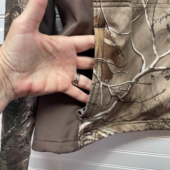 Realtree Xtra Brown Camo Zip Up Jacket w/Side Panels Size XL - Picture 7 of 14